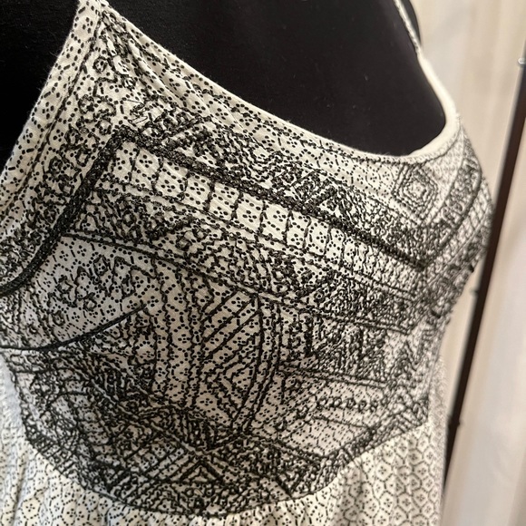 America. Eagle outfitters smocked mini dress black white m medium - Picture 3 of 6